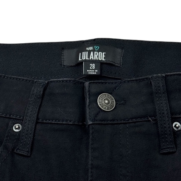 Lularoe Magic Waist Band Simply Comfortable Stretch Black Skinny Jeans - Picture 3 of 10